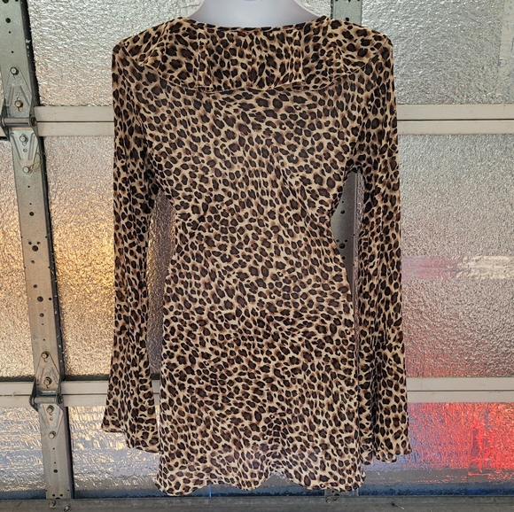 Vintage Victorias Secret Leopard Cheeta Print Nightie Lingerie - Picture 2 of 3